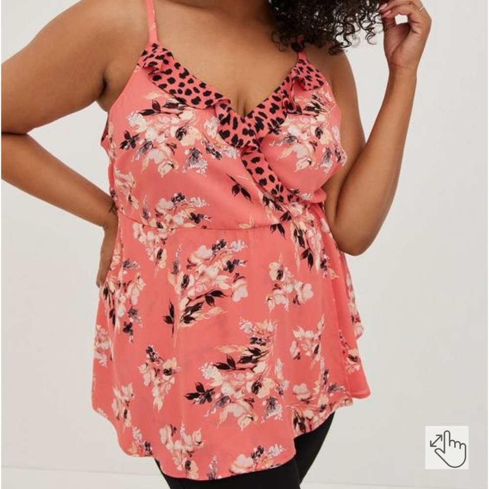 Torrid Georgette Ruffle Front Cami